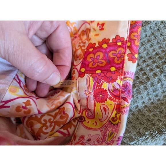 Robert Graham Women's Size 4 Orange Pink Embroidered Charlotte Mini Dress Paisle - Picture 4 of 8